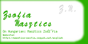 zsofia masztics business card